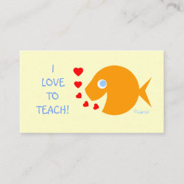 Mall för biträdande grundlärare Goldfish Visitkort