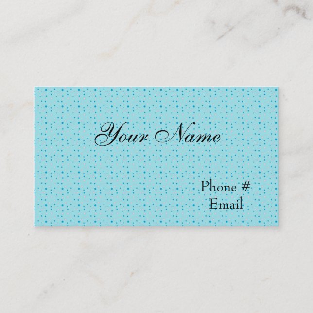 Mall för blått designer-profilkort visitkort (Framsida)