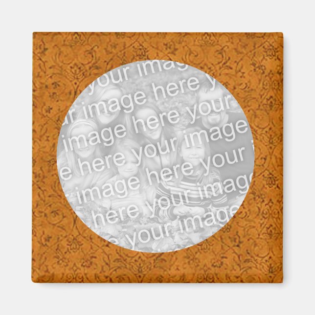 Mall för blommande fotomagnet magnet (Framsidan)