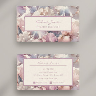 Mall för Blommigt av elegant för Professioneller f Visitkort