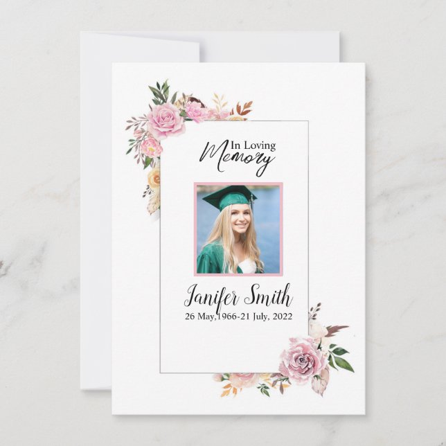 Mall för blommigtens vanliga Prayer-kort (Framsida)