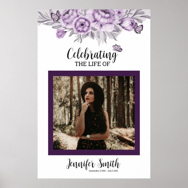 Mall för blommigtens vanliga välkomsttecken poster (Framsidan)