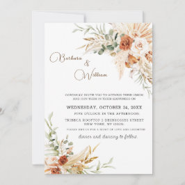 Mall för Bohemian Wedding-inbjudningskort