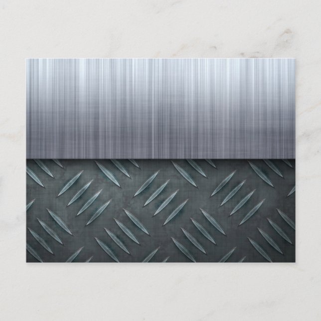 Mall för borstad Metall-romb Vykort (Framsida)