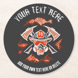 Mall för brandsläckare/brandskyddsavdelningens gåv underlägg papper rund