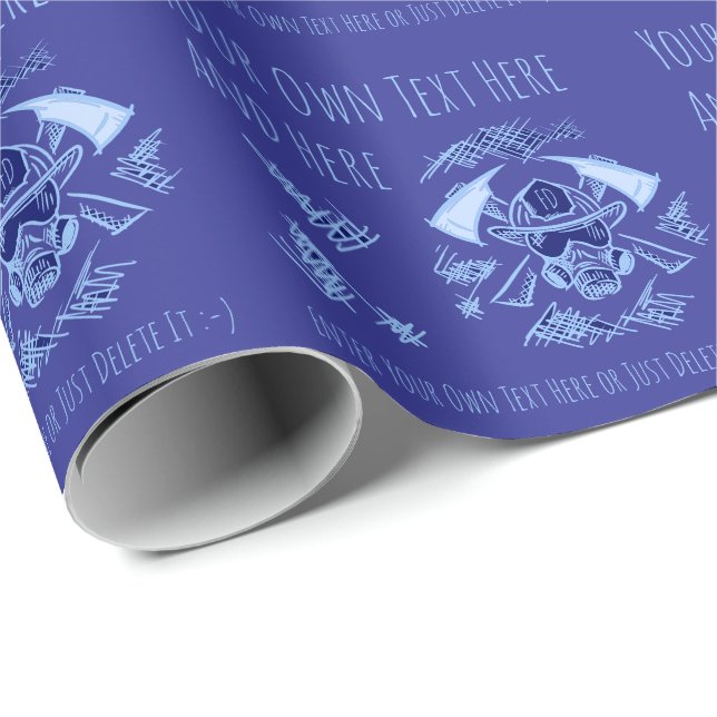 Mall för brandsläckare för brandsläckare presentpapper (Rullad Hörn)
