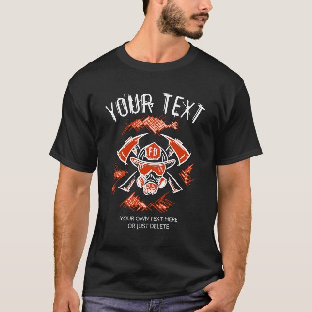Mall för brandsläckningsbrandavdelningen Coola Tec T Shirt (Framsida)