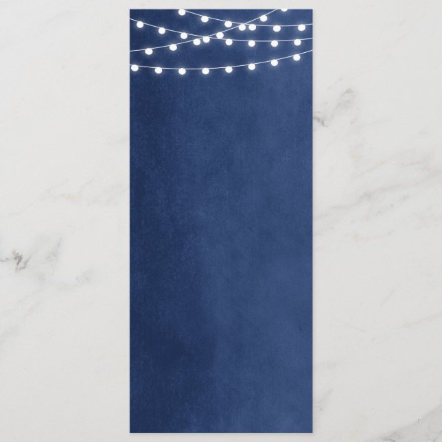 Mall för Bröllopsprogram av marktblått Ljus (Framsida)