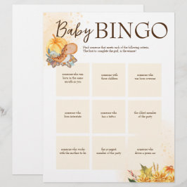 Mall för brun personlig för babyduschbingo-spel brevhuvud