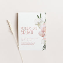 Mall för Brunch-inbjudan till mors dag