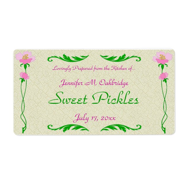 Mall för Burk-etikett för blommigtens hemsökning Fraktsedel (Framsidan)