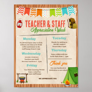 Mall för Camp Teacher och Personalbedömning Poster