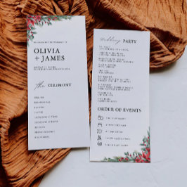 Mall för Ceremonisprogrammet Bröllop jul