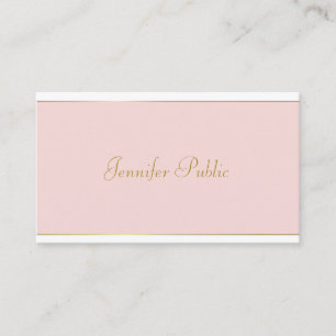 Mall för Chicen Elegant Hand Script Rosa Guld Visitkort