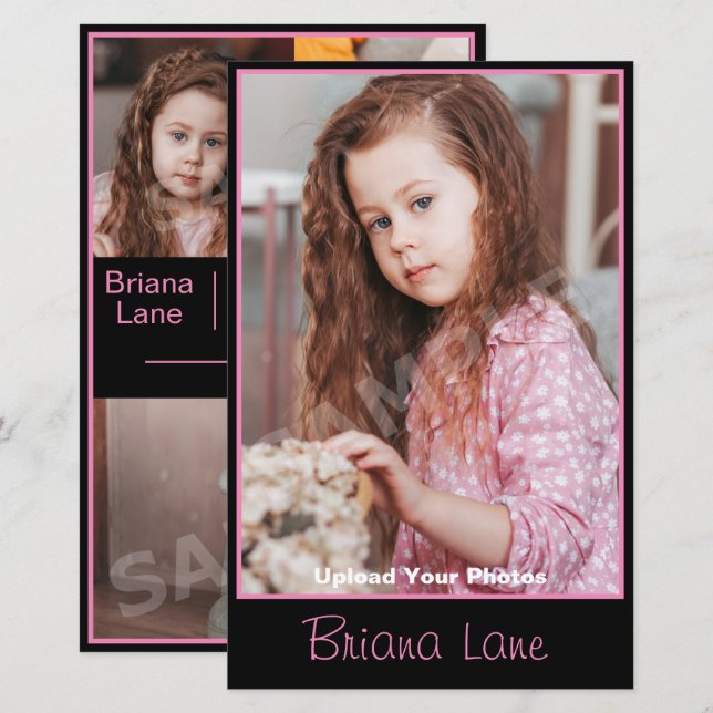 Mall för Comp Headshot Childrens Zed (Fram/baksida)