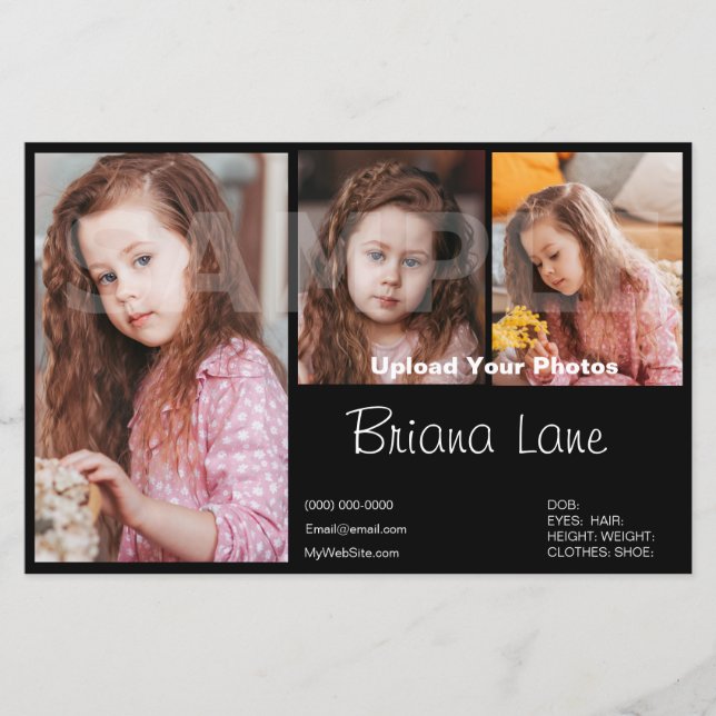 Mall för Comp Headshot Childrens Zed (Framsida)