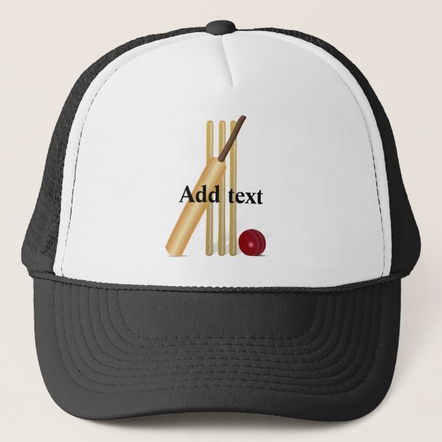 Mall för Cricket-spel Keps (Framsida)
