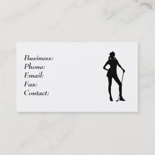 Mall för Dam Golfer White Business Card Visitkort