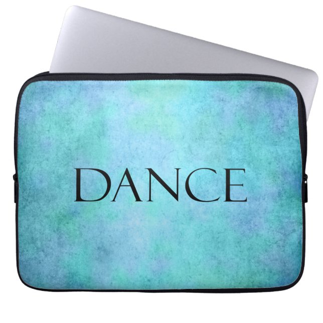 Mall för dans för vattenfärg för blått för laptop sleeve (Framsidan)