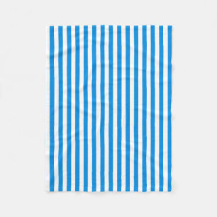 Mall för dekorativ blå vit stripe-Elegant Fleecefilt