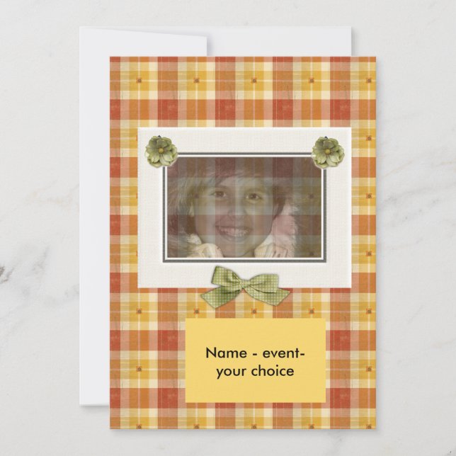 Mall för designer-fotoanteckningskort (Framsida)