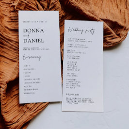 Mall för det moderna Bröllop Ceremonisprogrammet