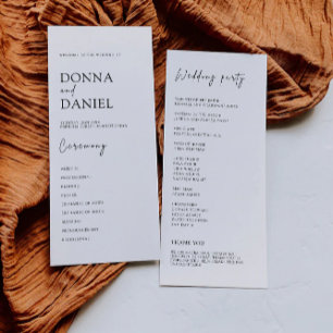 Mall för det moderna Bröllop Ceremonisprogrammet