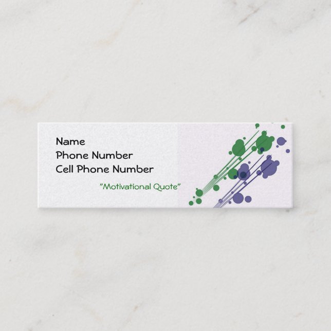 Mall för det moderna designprofilkortet mini visitkort (Framsida)