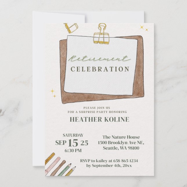 Mall för digital Uniacher Pension Party (Framsida)