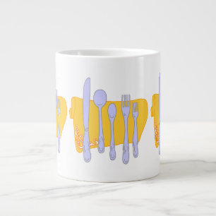 Mall för Dinnerware-kodningsdesign Jumbo Mugg