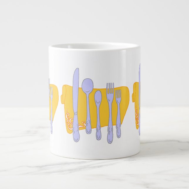 Mall för Dinnerware-kodningsdesign Jumbo Mugg (Framsidan)