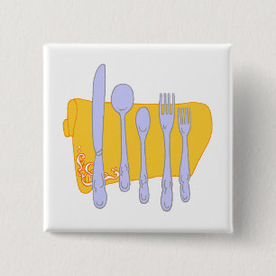 Mall för Dinnerware-kodningsdesign Knapp
