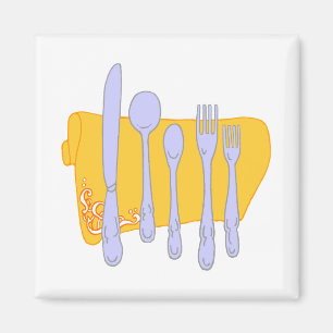 Mall för Dinnerware-kodningsdesign Magnet