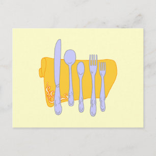 Mall för Dinnerware-kodningsdesign Vykort
