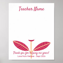 Mall för DIY-handavtryck för lärarbedömning Poster