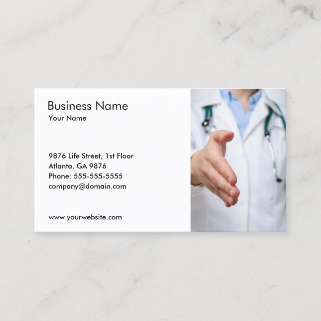 Mall för Doktor-visitkort Visitkort (Framsida)