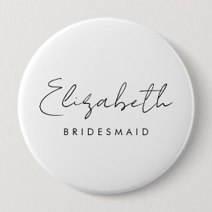 Mall för Elegant av Bridesmaid Namn Womens- - stor Knapp