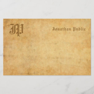 Mall för elegant för text för vintageMonogram Brevpapper