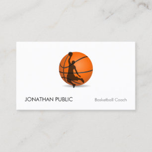 Mall för elegant Modern Basketball Trainer Coach Visitkort