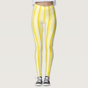 Mall för elegant Vanilla Gult White Färg Leggings