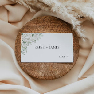 Mall för Emerald Grönt Bröllop Place Cards