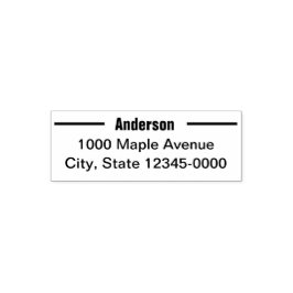Mall för enkel Returadress för efternamn Självfärgande Stämpel