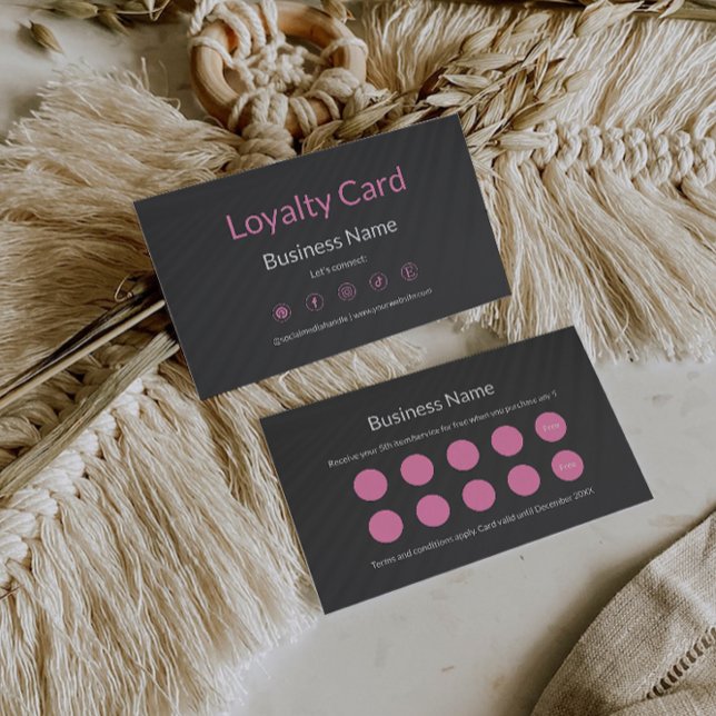 Mall för enkelt förmånskort. lojalitetskort (Simple Loyalty Card Template,)