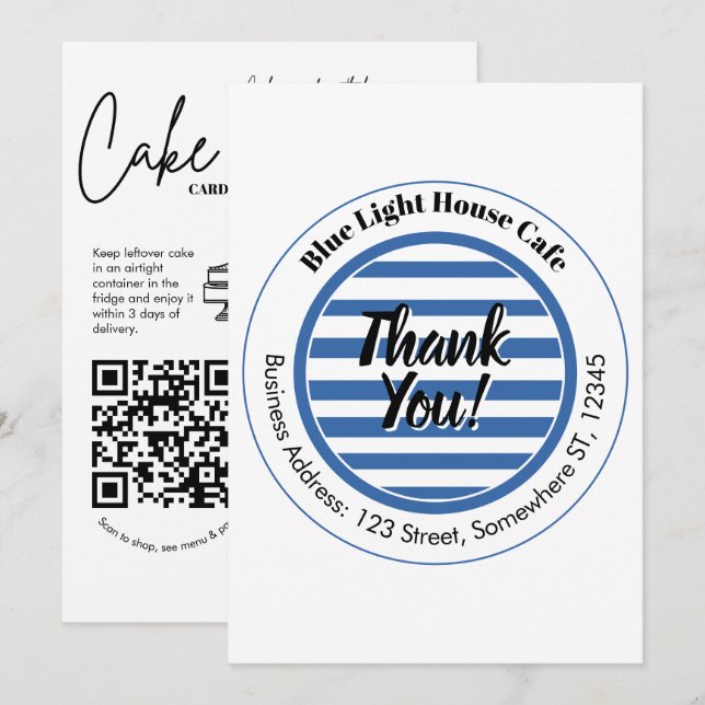 Mall för enkelt QR-kodningskort (Fram/baksida)