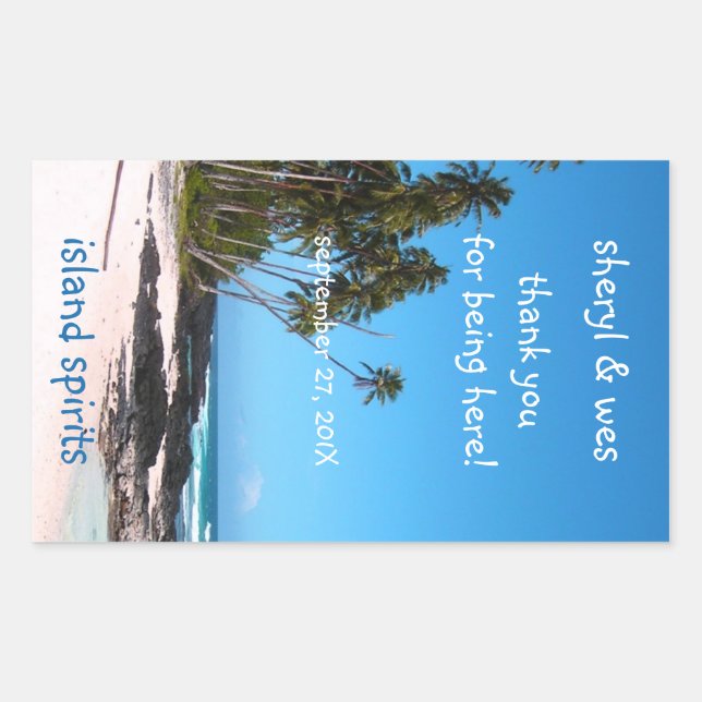 Mall för etikett för Castaway Vin Flaska (Framsida)