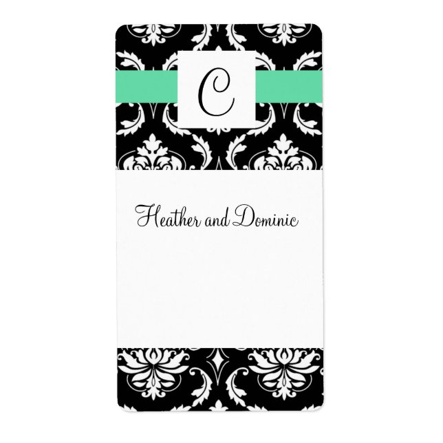 Mall för etikett för Personligt bröllp Vin Fraktsedel (Framsidan)