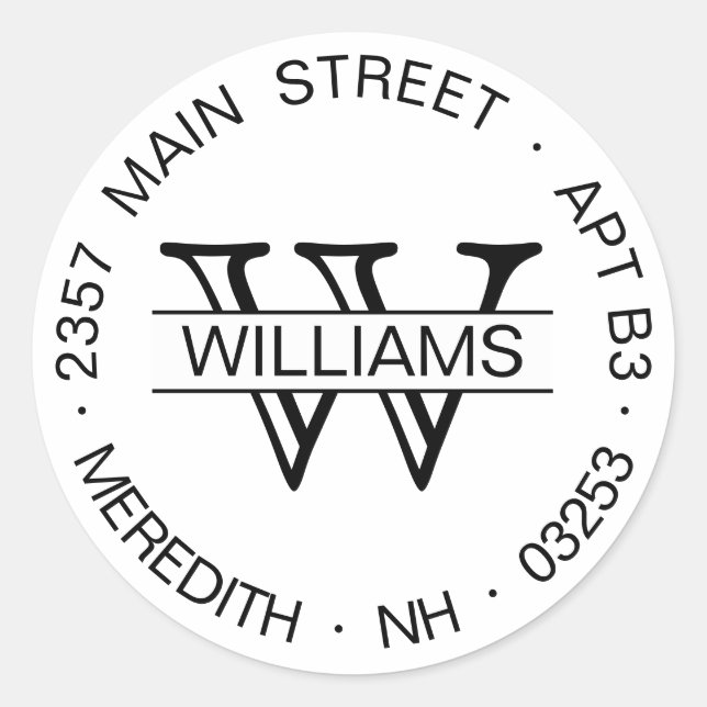 MALL FÖR Etikett för returadress för rundtur (Framsida)