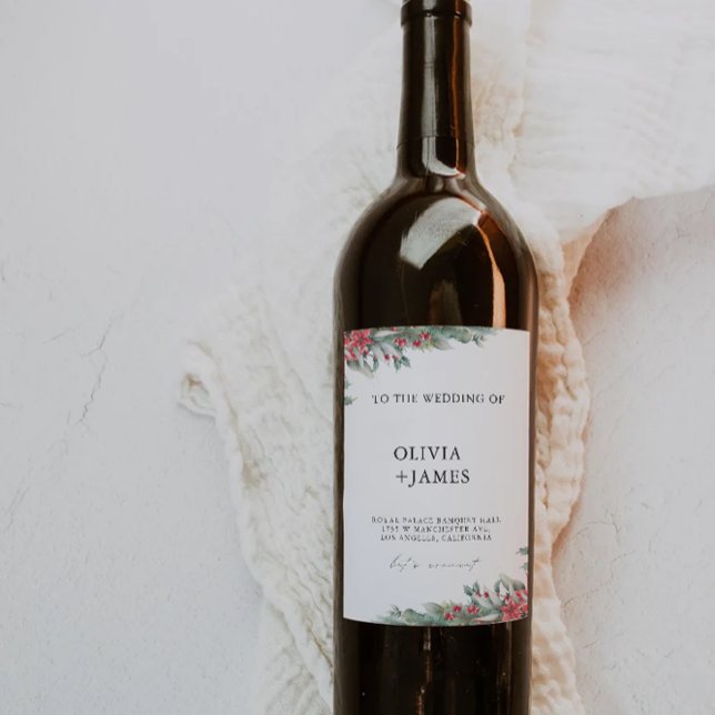 Mall för etikett till vin flaska (Christmas wine bottle label Template)