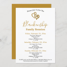 Mall för familjeåterförening för länkade guld-hörn