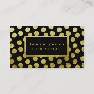 Mall för faux guldfoil Polka dots Hair Stylist Visitkort